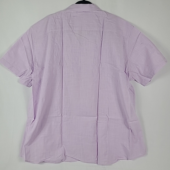 NEW Flex Men's Luxury Collection Designed in Italy Short Sleeve Purple Shirt 4XL - Picture 7 of 8